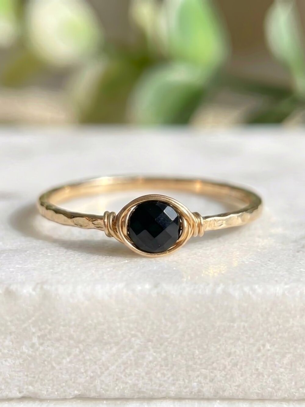 Gold Filled Dainty Tourmaline Ring - Tons of Colors! - Picture 4 of 5